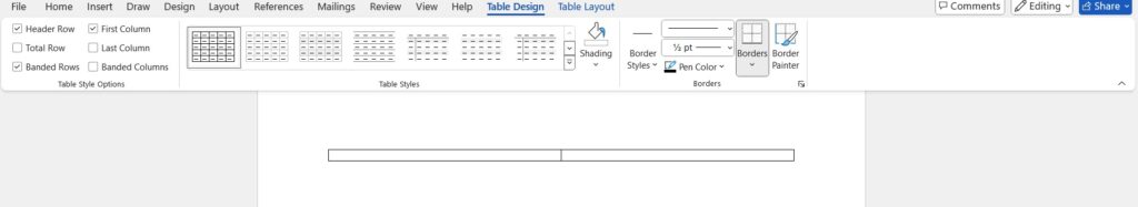 Divide text into multiple columns in Word