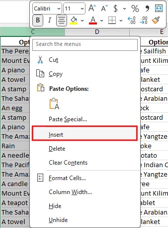 How to add one or more columns in excel