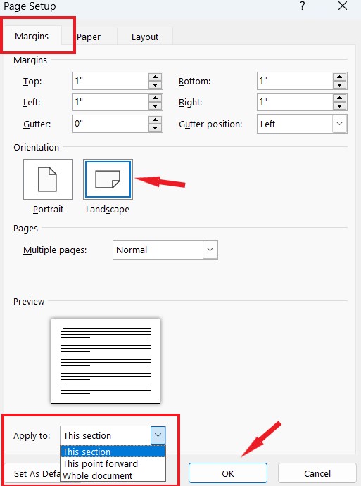 Rotate Any Page Horizontally in Microsoft Word1